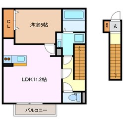 アルバグランデ西条　A棟の物件間取画像